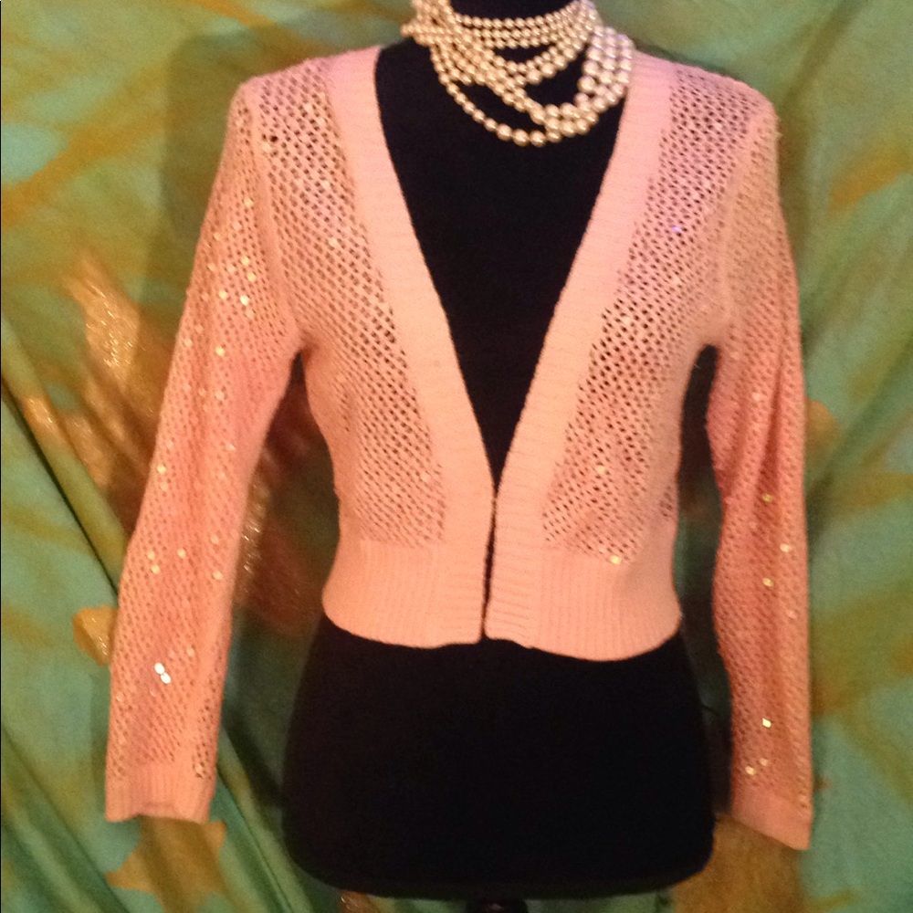Pink unicorn sparkle sweater sz m